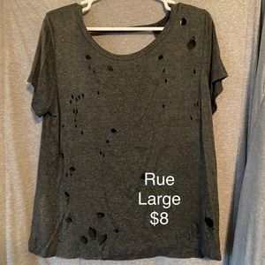 Rue large distressed tee